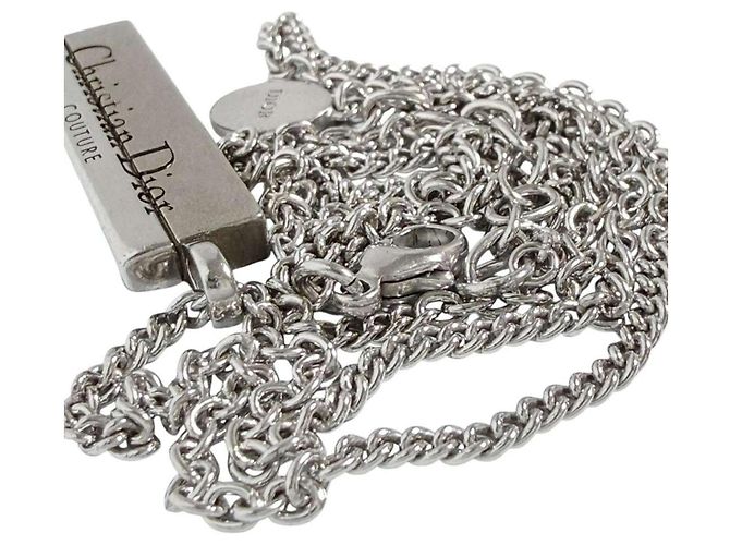 Collana con pendente a piastra da uomo Christian Dior in argento 925 - vista 4