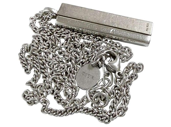 Collana con pendente a piastra da uomo Christian Dior in argento 925 - vista 5