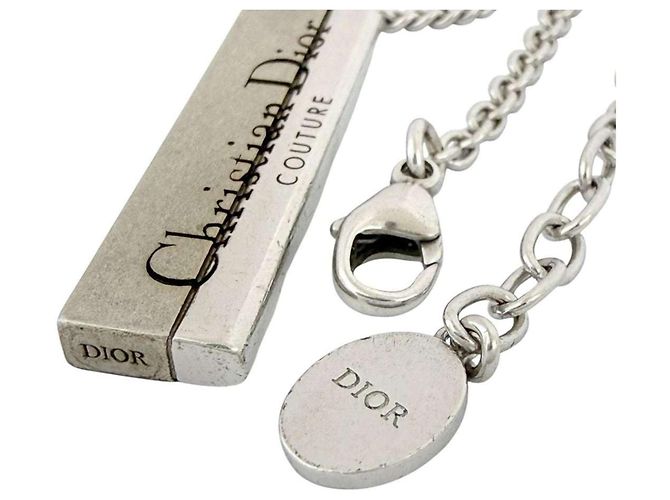 Collana con pendente a piastra da uomo Christian Dior in argento 925 - vista 8