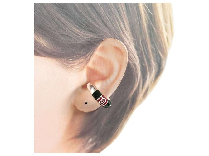 Ear Cuff Gucci Unisex con dettaglio Web Stripe - vista 10