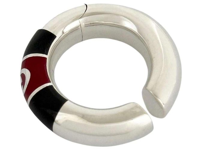 Ear Cuff Gucci Unisex con dettaglio Web Stripe - vista 2