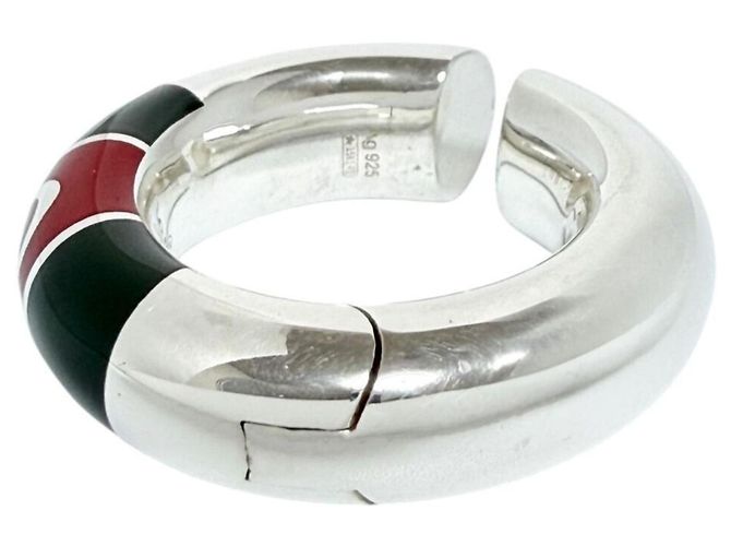 Ear Cuff Gucci Unisex con dettaglio Web Stripe - vista 4