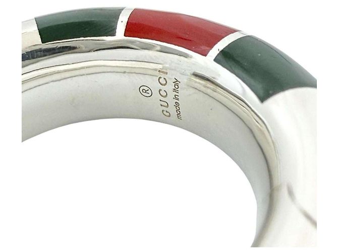 Ear Cuff Gucci Unisex con dettaglio Web Stripe - vista 6