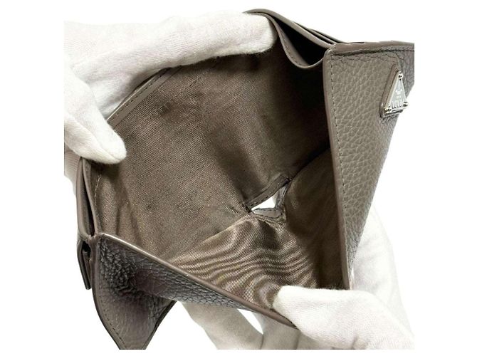 Prada Men's Vitello Daino Bi-fold Wallet Brown - view 4