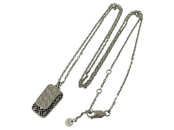 Collana lunga con pendente esagonale da uomo Fendi - vista 2