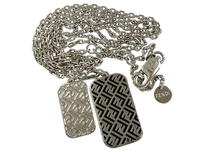 Collana lunga con pendente esagonale da uomo Fendi - vista 3