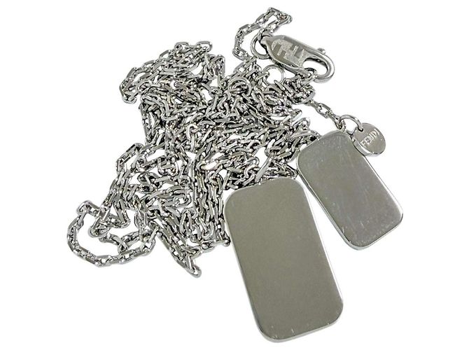 Collana lunga con pendente esagonale da uomo Fendi - vista 4