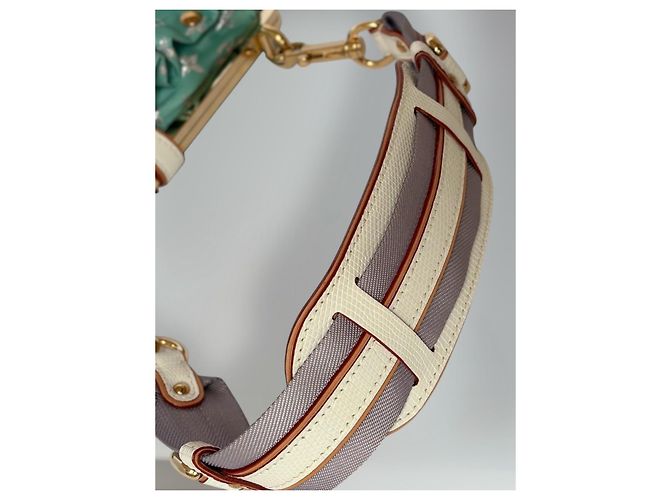 Borsa Louis Vuitton Monogram 2005 edizione limitata Bianco Grigio Blu chiaro Gold hardware - vista 10