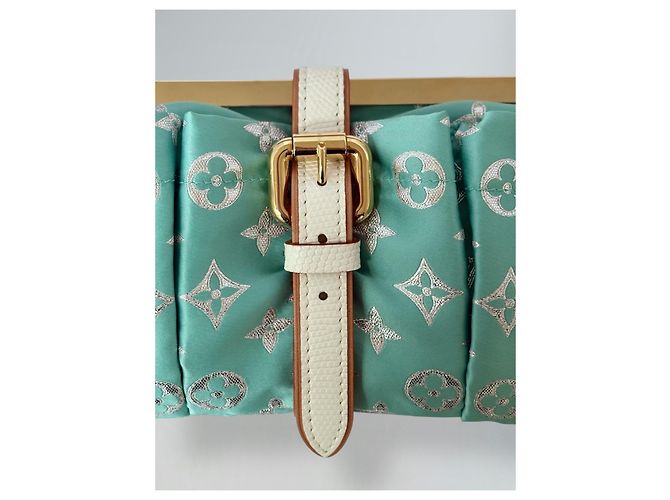 Borsa Louis Vuitton Monogram 2005 edizione limitata Bianco Grigio Blu chiaro Gold hardware - vista 8
