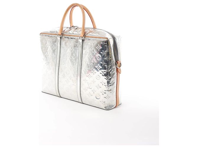 Borsa Louis Vuitton Neo Porte Documents Voyages Monogram Mirror in Argento M58755 Grigio - vista 4