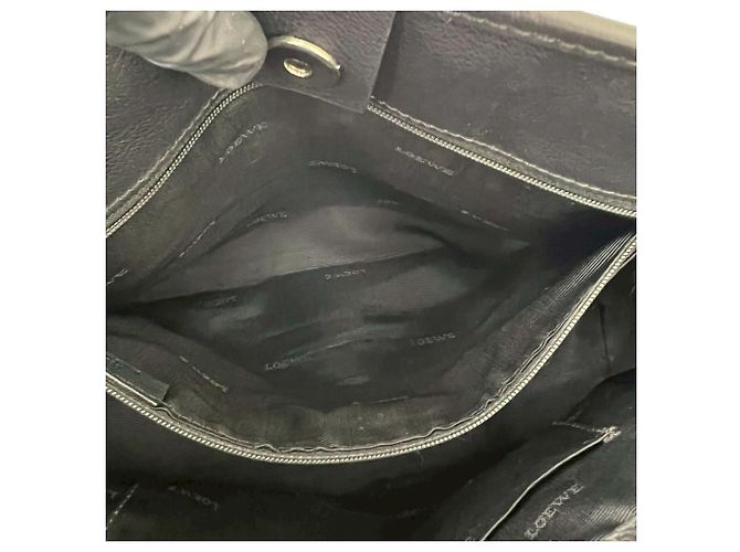 Loewe Anagram Logo Leder Mini Tote Bag Schwarz - Ansicht 10