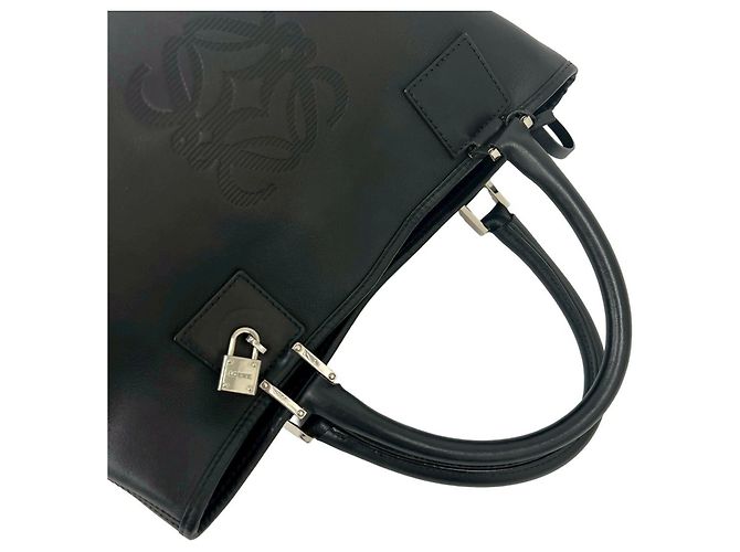 Loewe Anagram Logo Leder Mini Tote Bag Schwarz - Ansicht 4