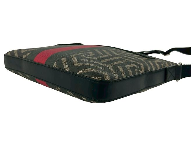 Borsa a tracolla GUCCI GG Kaleido Bee Web Line Sherry Supreme Nero Rosso Verde - vista 8