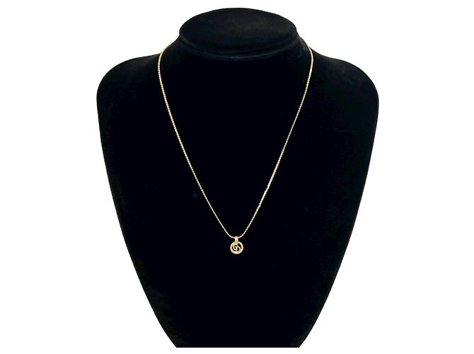 Collana con pendente logo CD Christian Dior placcato oro D'oro - vista 2