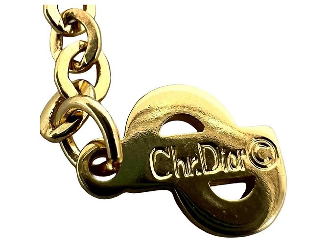 Collana con pendente logo CD Christian Dior placcato oro D'oro - vista 3