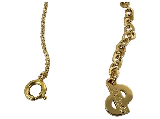 Collana con pendente logo CD Christian Dior placcato oro D'oro - vista 4