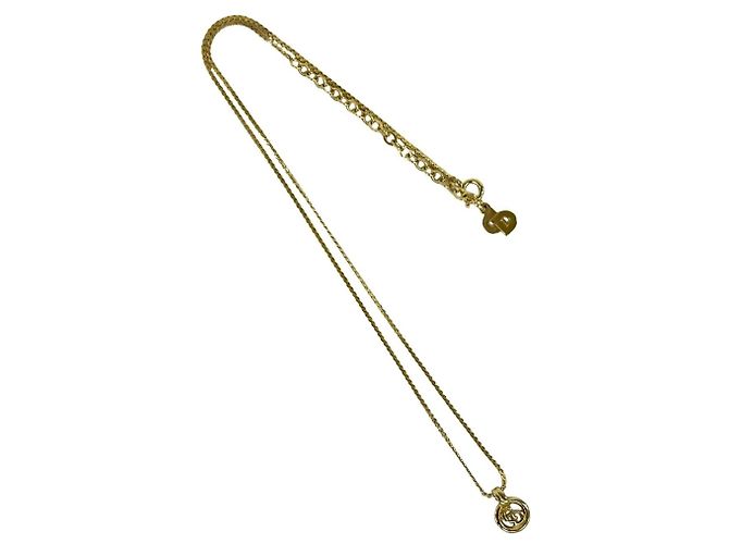Collana Christian Dior Logo placcata oro D'oro - vista 2