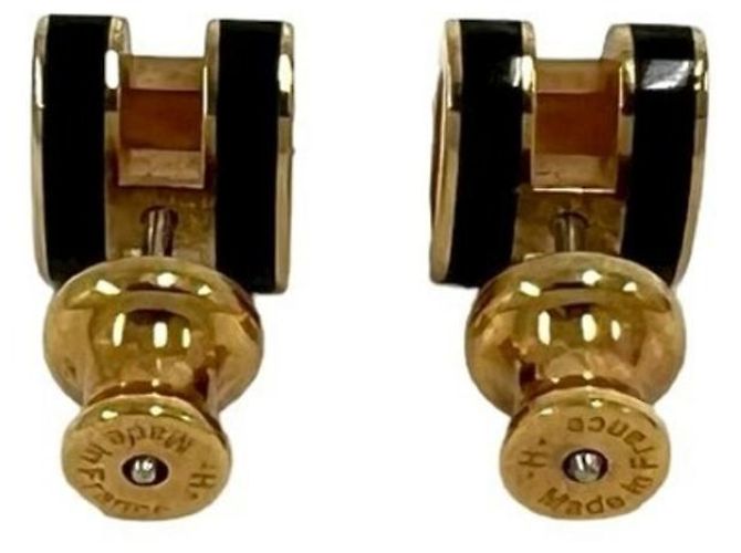 Hermès Pop H HERMES Ohrstecker in Gold und Schwarz Golden - Ansicht 6