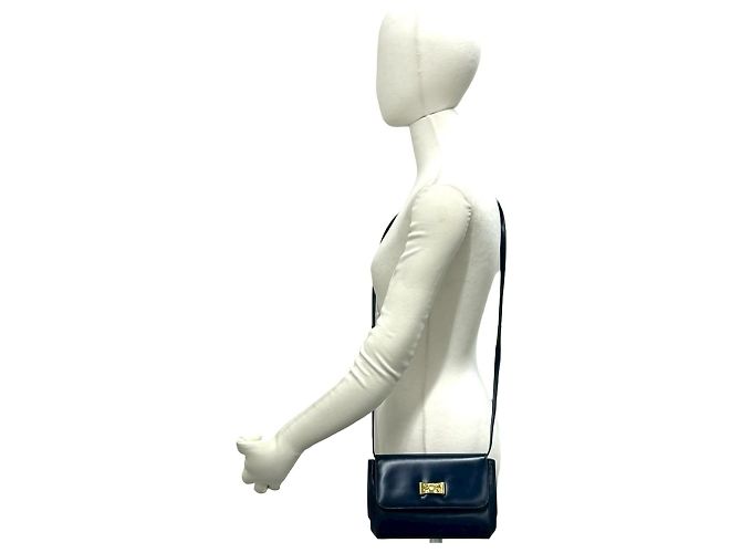 Mini borsa a tracolla in pelle blu navy Gucci - vista 2