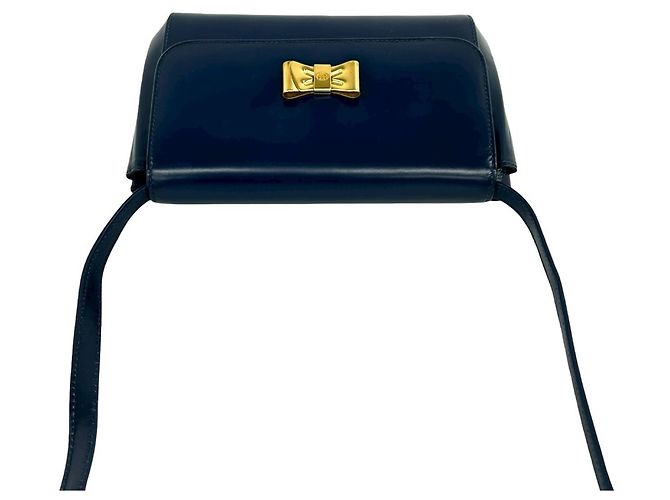 Mini borsa a tracolla in pelle blu navy Gucci - vista 4
