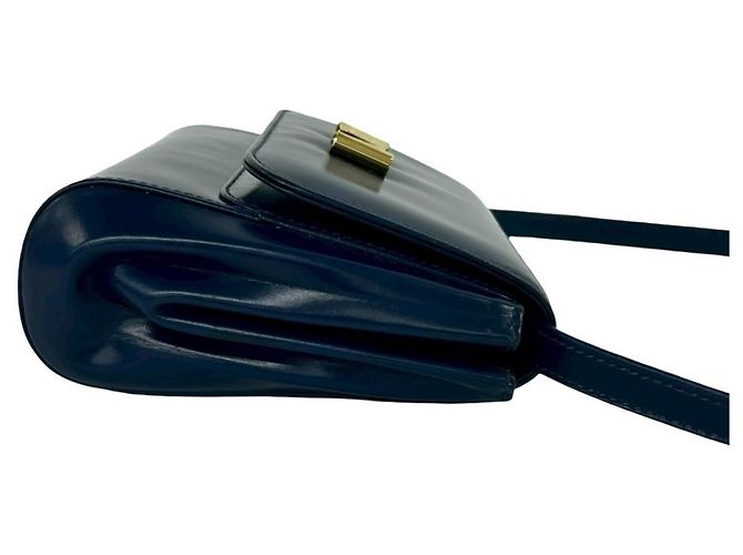 Mini borsa a tracolla in pelle blu navy Gucci - vista 6