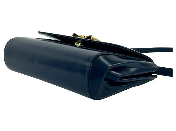Mini borsa a tracolla in pelle blu navy Gucci - vista 8