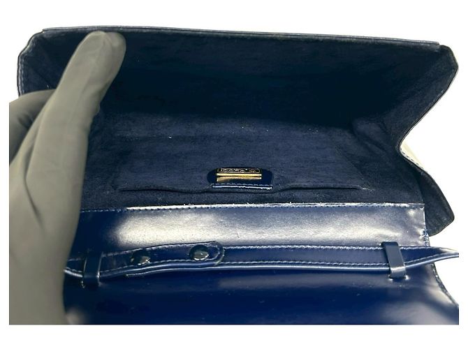 Mini borsa a tracolla in pelle blu navy Gucci - vista 9