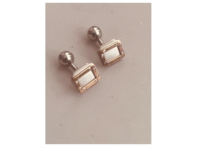 Gemelli Cartier in oro e argento Silver hardware Gold hardware - vista 3
