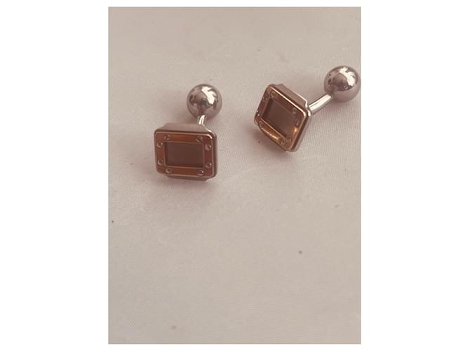 Gemelli Cartier in oro e argento Silver hardware Gold hardware - vista 4