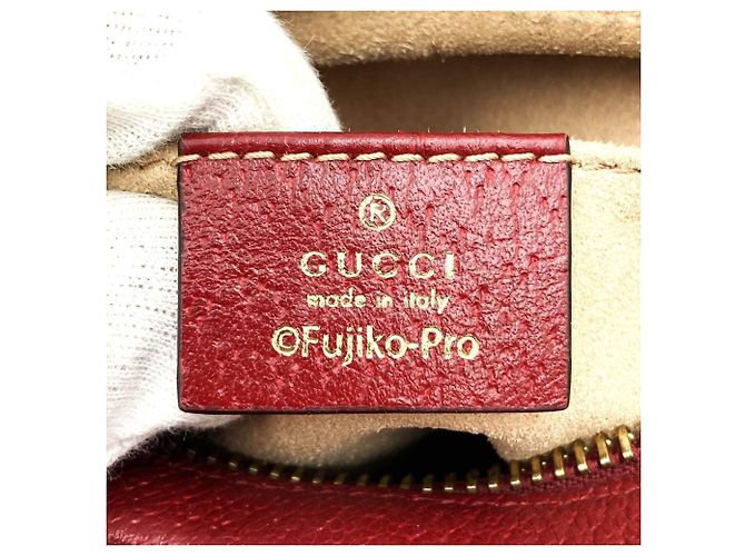 GUCCI 647784 Bolsa de ombro colaboração Doraemon Marrom Vermelho - vista 7