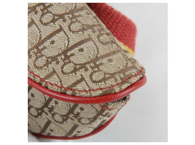 Marsupio Christian Dior in tela beige - vista 3