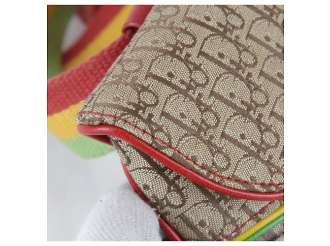 Marsupio Christian Dior in tela beige - vista 4
