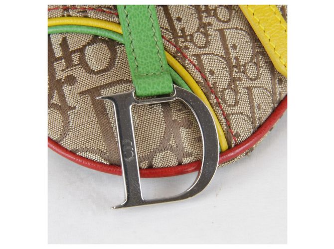 Marsupio Christian Dior in tela beige - vista 5