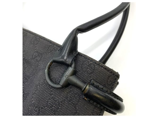 Borsa Tote Gucci GG Canvas nera Nero - vista 11