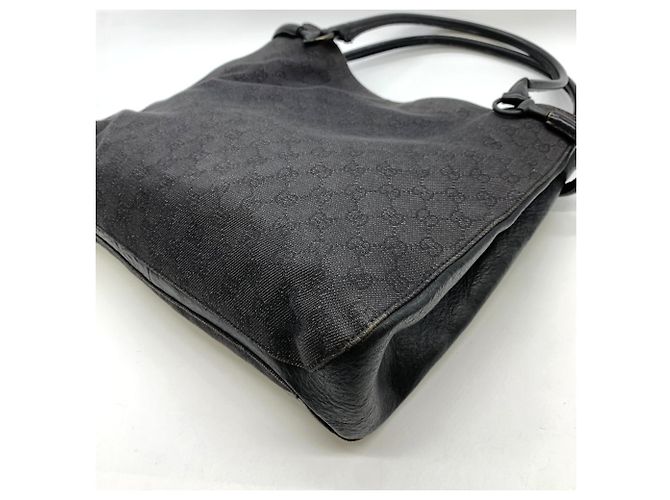 Borsa Tote Gucci GG Canvas nera Nero - vista 3