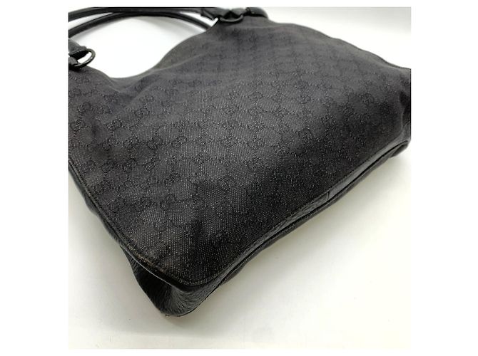 Borsa Tote Gucci GG Canvas nera Nero - vista 4