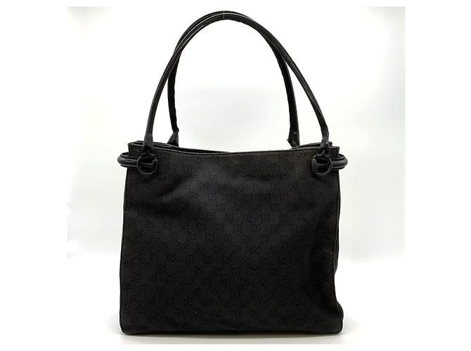 Borsa Tote Gucci GG Canvas nera Nero - vista 5