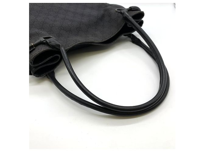 Borsa Tote Gucci GG Canvas nera Nero - vista 6