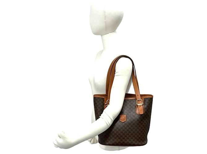 Céline Borsa Tote Celine Vintage Macadam Blazon Triomphe Pattern Marrone - vista 2