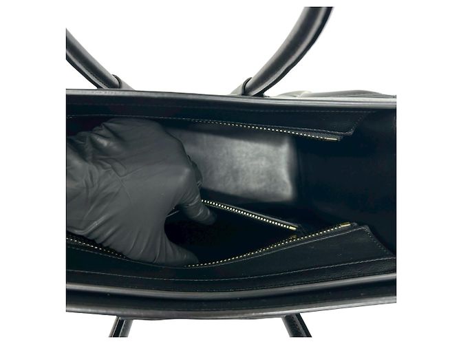 Céline Borsa Tote Celine Micro Logo in pelle Nero - vista 10