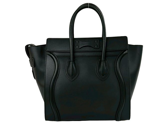 Céline Borsa Tote Celine Micro Logo in pelle Nero - vista 3