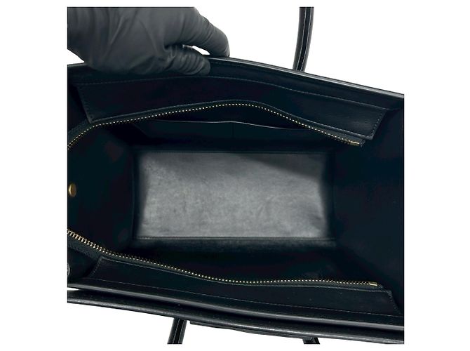 Céline Borsa Tote Celine Micro Logo in pelle Nero - vista 9