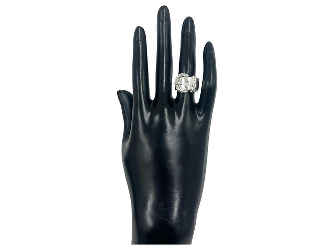 Ring Hermès HERMES Vintage Diane Gürtelschnalle Silber - Ansicht 2