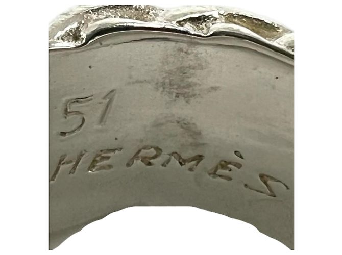 Ring Hermès HERMES Vintage Diane Gürtelschnalle Silber - Ansicht 3