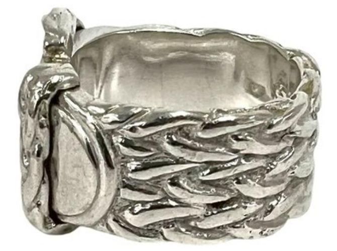 Ring Hermès HERMES Vintage Diane Gürtelschnalle Silber - Ansicht 4