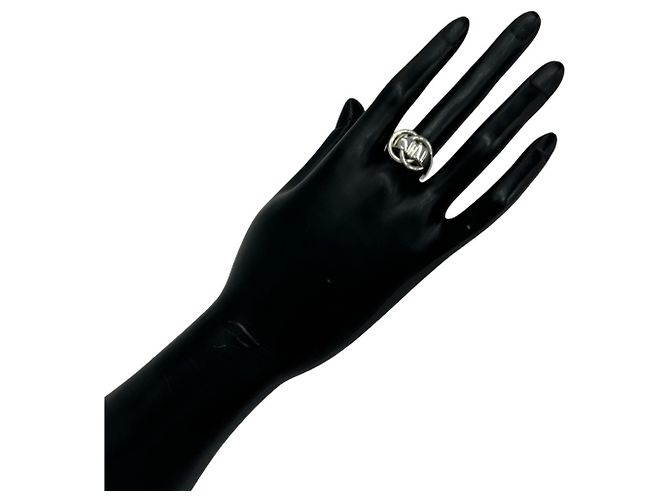Hermès Hermes Vintage Deux Ano Band Ring Silber - Ansicht 2