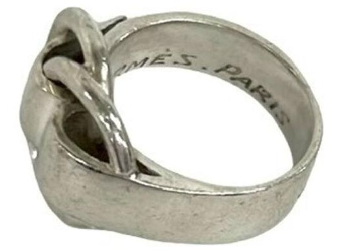 Hermès Hermes Vintage Deux Ano Band Ring Silber - Ansicht 4