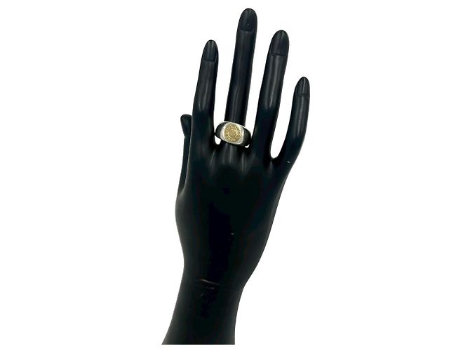 Ring Hermès HERMES Hermes Anello Sellier Argento D'oro - vista 2