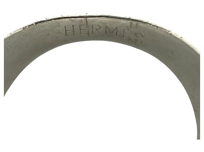 Ring Hermès HERMES Hermes Anello Sellier Argento D'oro - vista 3