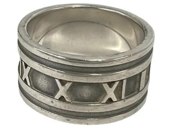 Tiffany & Co Anello Tiffany Vintage Atlas Wide Band Argento - vista 4
